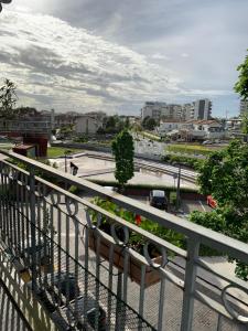 a view of a city from a balcony at Appartamento Jesolo Piazza Drago in Lido di Jesolo +36 photos