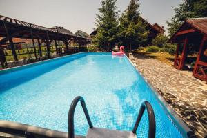 a swimming pool at a resort with a chair in it at ПАННА КАТЕРИНА in Solochyn