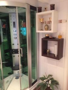 Koupelna v ubytování Ferienhaus direkt am See