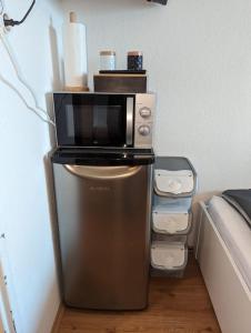 Kuchyň nebo kuchyňský kout v ubytování Zentrales Studio-Apartment in Linz, Arbeiter-hit