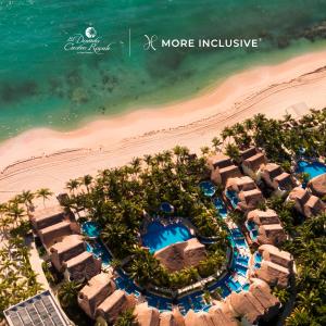 an aerial view of a resort and a beach at El Dorado Casitas Royale, Catamarán, Cenote, All & More Inclusive - Adults Only in Puerto Morelos