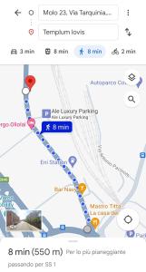 uno screenshot di Google Maps della metropolitana di Templum Iovis a Civitavecchia