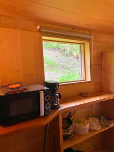 Camping-Chalets La Favière的厨房或小厨房