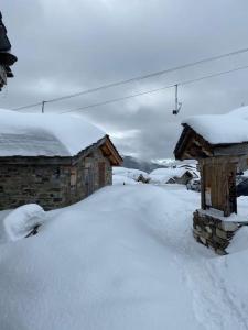 Chalet Epilobe - pied des pistes - vue magnifique ในช่วงฤดูหนาว