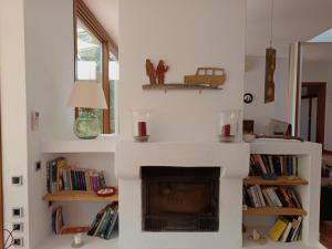 Η βιβλιοθήκη της παραθεριστικής κατοικίας +38 φωτογραφίες