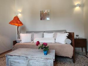 A seating area at Mid century character house in Argostoli