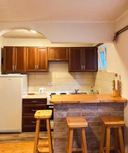 Kuchyň nebo kuchyňský kout v ubytování Apartman Olivera