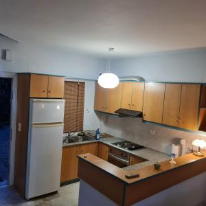 Kuchyň nebo kuchyňský kout v ubytování Megusta Apartments selianitika