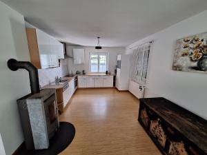 Kuchyň nebo kuchyňský kout v ubytování Ferienhaus Wolfi
