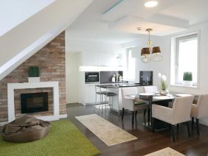 Kuchyňa alebo kuchynka v ubytovaní Downtown Luxury apartman