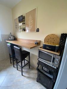 Kuchyň nebo kuchyňský kout v ubytování Apartment and rooms EL