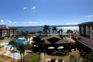 an aerial view of the pool at the resort at lindo life resort in Brasília