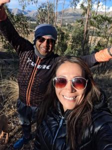 a man and a woman posing for a picture at Weninger Lodge in Urubamba