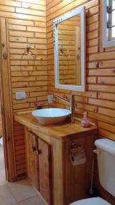 Koupelna v ubytování CABAÑA LA MATILDE