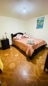 Katil atau katil-katil dalam bilik di Casa Grande y Confortable 2 habitaciones