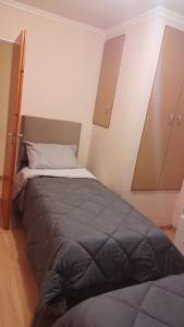 Un dormitorio con una cama grande en una habitación. en La Estepa, en Las Heras