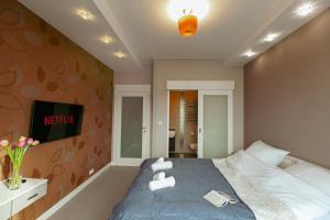 Posteľ alebo postele v izbe v ubytovaní Apartament Marina dla 6 osób - Bezpłatny parking - dwie łazienki - duży taras - ekspres - Better Rental