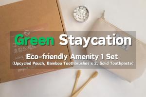 a box of green stayspiration eco friendly amenity i set with chopsticks at Nine Tree Premier Hotel Insadong Myeongdong in Seoul