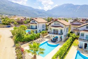 an aerial view of a villa with a swimming pool at Villa Valley 5 in Oludeniz