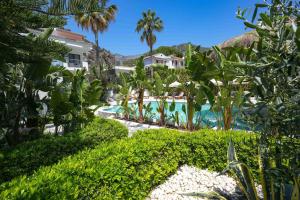 a view of the resort from the garden at Kassandra Boutique Hotel in Oludeniz