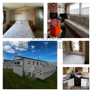 a collage of four pictures of a house at Seaview Holiday Rentals - Seawall in Whitstable