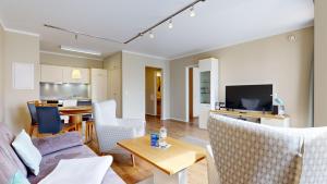 Kuchyň nebo kuchyňský kout v ubytování strandnahe FeWo mit Balkon,Residenz Bel Vital 15