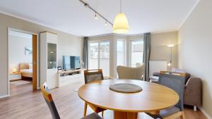 Posezení v ubytování strandnahe FeWo mit Balkon,Residenz Bel Vital 15