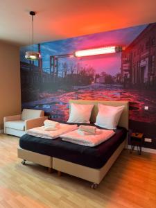 Posezení v ubytování Exklusives Leipzig City Apartment Urban