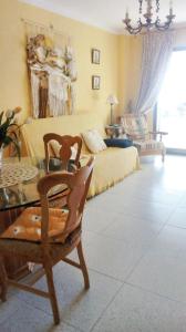 A seating area at 2 bedrooms apartement with sea view shared pool and furnished terrace at Calpe 1 km away from the beach