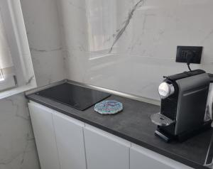 a kitchen counter with a microwave and a toaster at Margherita's House in Turin