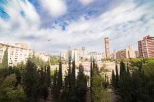 a view of a city with tall buildings and trees at Moonkey - Apto L'aigüera A in Benidorm