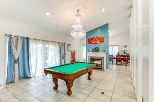 a living room with a pool table in it at Unique Pet-Friendly Dover Home with Skylight in Dover