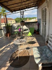 Balkón nebo terasa v ubytování Trastevere on the terrace