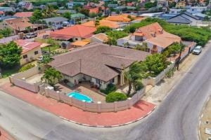 an aerial view of a house at Cas Amigos Villa in Palm-Eagle Beach