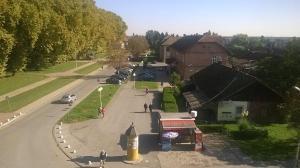 an overhead view of a street in a residential neighborhood at Excellente apartman in Ðurđenovac