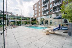 a swimming pool in the middle of a building at East Cambridge 2br w gym wd nr green line BOS-876 in Boston