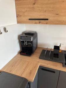 Kuchyň nebo kuchyňský kout v ubytování Sonia Apartman