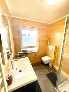 Koupelna v ubytování Ferienhaus Dobias