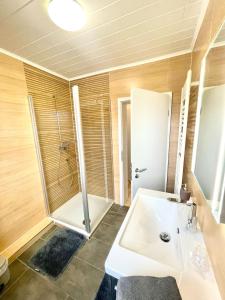 Koupelna v ubytování Ferienhaus Dobias