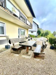 Balkón nebo terasa v ubytování Ferienhaus Dobias