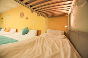 a room with two beds in a room at 小巷微光 in Green Island