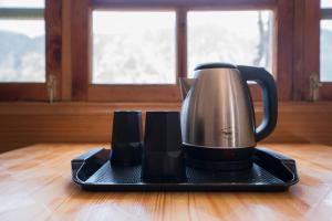 Kaffi- og teaðstaða á Hippie Panda Hostel