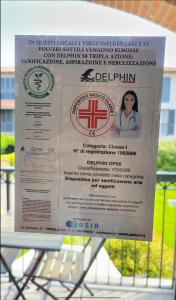 Certifikát, hodnocení, plakát nebo jiný dokument vystavený v ubytování Cà Fortunato