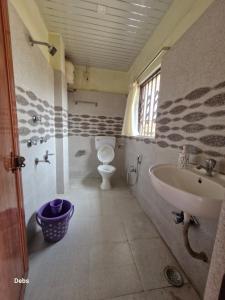 a bathroom with a sink and a toilet at FAITH in Siliguri