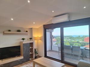 TV o dispositivi per l'intrattenimento presso Luxury suite with sea and Olympus view