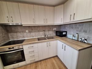 Cucina o angolo cottura di Luxury suite with sea and Olympus view