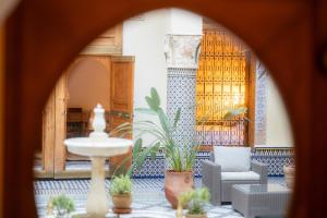 Χώρος καθιστικού στο Riad Al Ansari