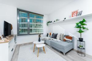 A seating area at MyMozart Apartments Prague by Rentero Property