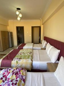 Voodi või voodid majutusasutuse Pyramita Hotel toas