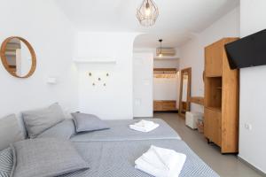 TV a/nebo společenská místnost v ubytování Agia Anna Beachfront Boutique